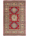 3x5 Red Kuba Afghan Hand Knotted Wool Area Rug